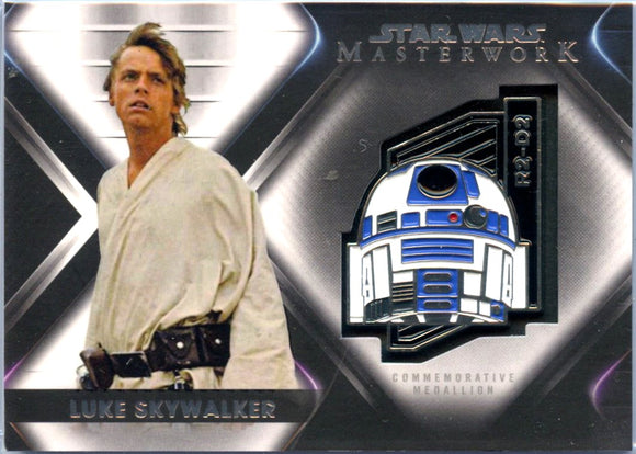 Product Luke Skywalker 2021 Topps Star Wars Masterwork R2-D2 Medallion Link