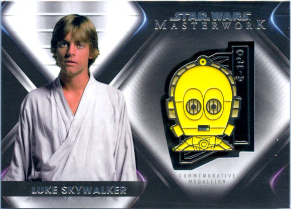 Product Luke Skywalker 2021 Topps Star Wars Masterwork C-3PO Medallion Link