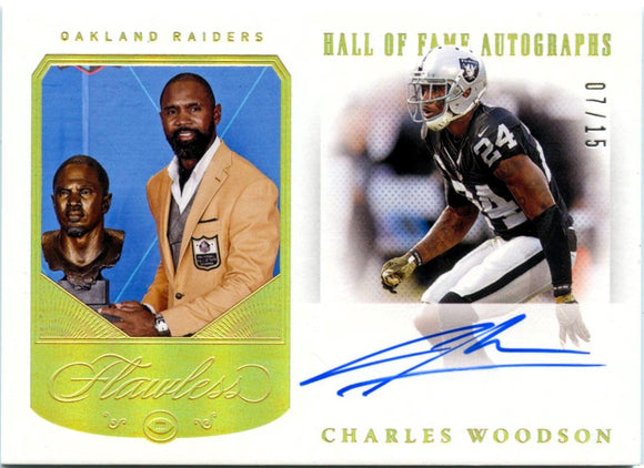 Product Charles Woodson 2021 Flawless Holo Gold Hall Of Fame Auto SP 7/15 Link