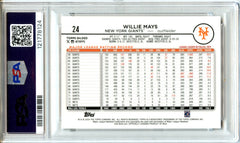 Willie Mays 2024 Topps Gilded Collection Gold Raywave SP 15/25 PSA 9-2