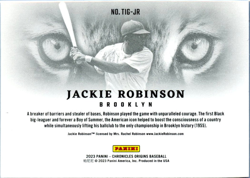 Jackie Robinson 2023 Panini Chronicles Origins Tiger Eyes SSP-2