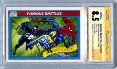 Tod Mcfarlane Spider-Man Vs Venom 1990 Marvel Universe In Person Auto CGC 8.5 Authentic-1