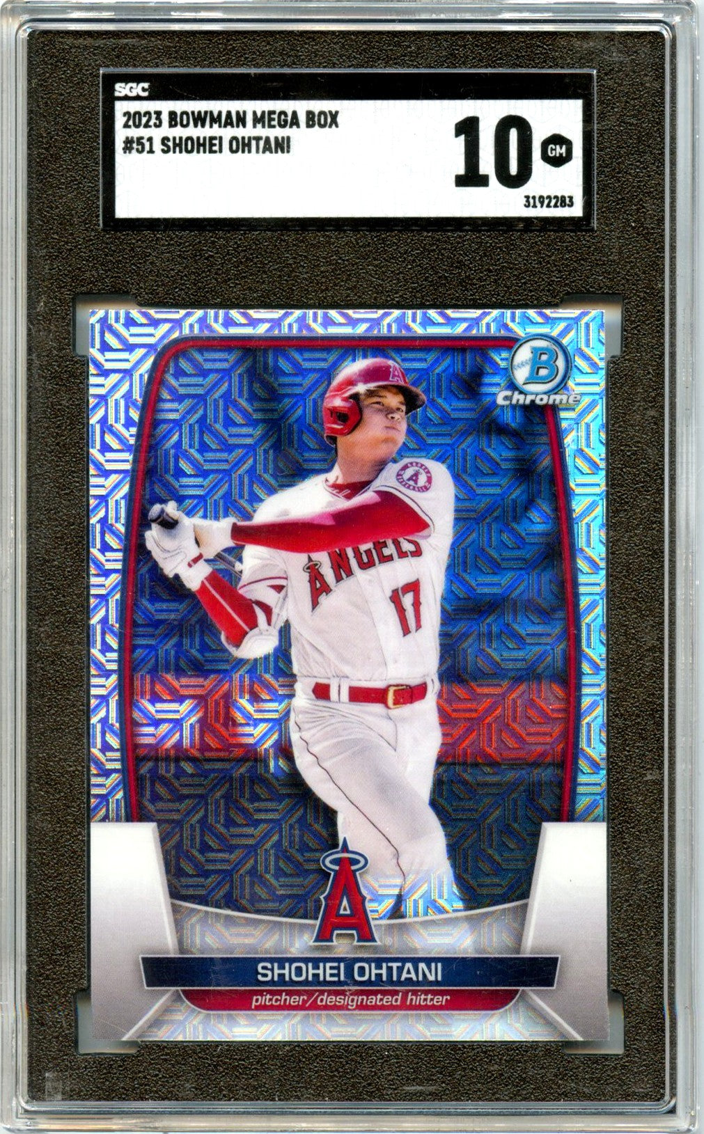 Shohei Ohtani 2023 Bowman Chrome Mega Box #51 SGC 10-1