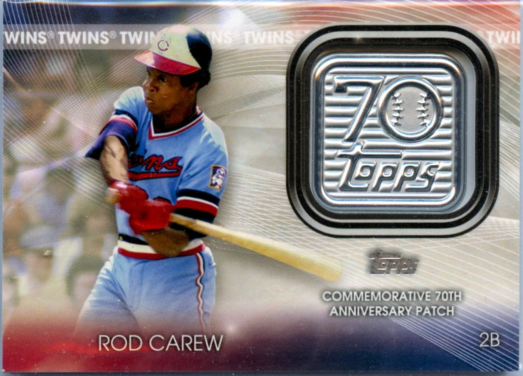 Rod Carew 2021 Topps 70th Anniversary Logo Patch-1