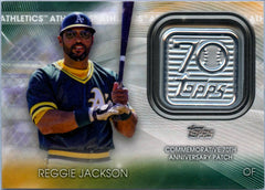 Reggie Jackson 2021 Topps 70th Anniversary Logo Patch-1