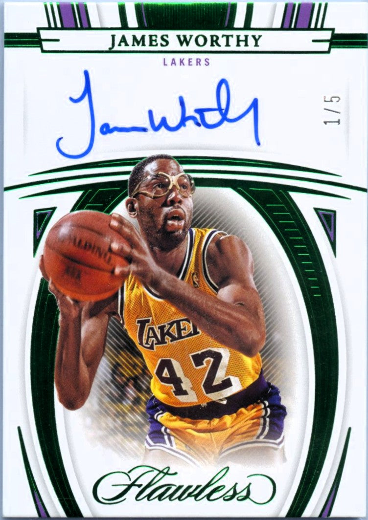 James Worthy 2021-22 Flawless Emerald Green Auto SP 1/5