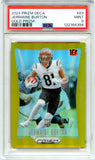 Jermaine Burton RC 2024 Panini Prizm Deca Gold Rookie SP 6/10 PSA 9