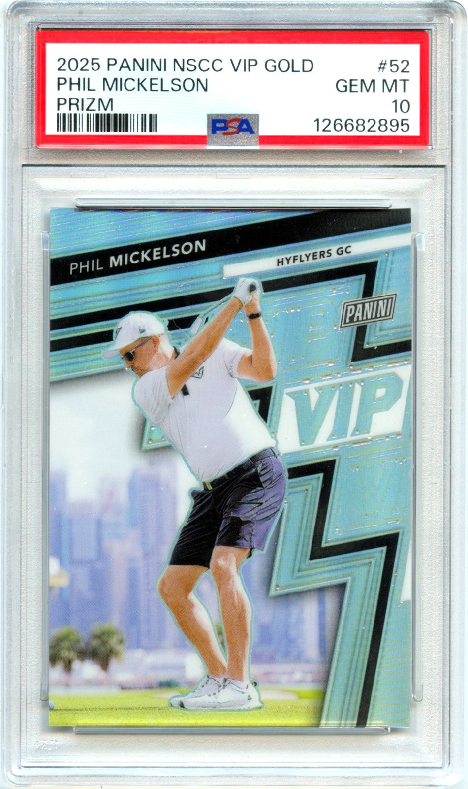 Phil Mickelson 2025 Panini National Gold Pack Silver #52 PSA 10-1