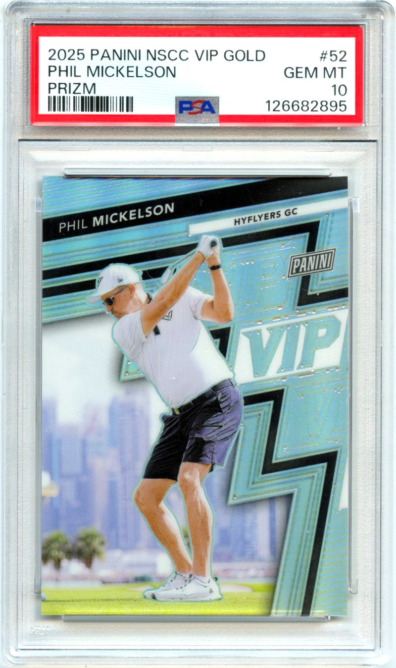 Phil Mickelson 2025 Panini National Gold Pack Silver #52 PSA 10-1