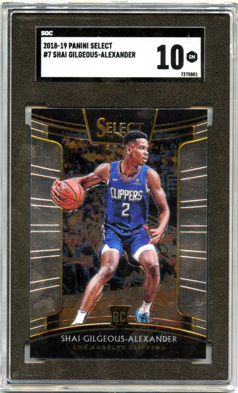 Shai Gilgeous-Alexander RC 2018-19 Panini Select Concourse Rookie #7 SGC 10-1