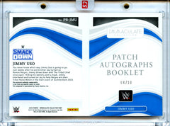 Jimmy Uso 2023 Immaculate WWE Booklet Gold Patch Auto SP 4/10-2