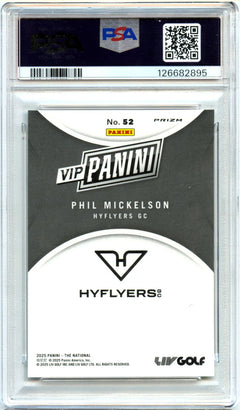 Phil Mickelson 2025 Panini National Gold Pack Silver #52 PSA 10-2