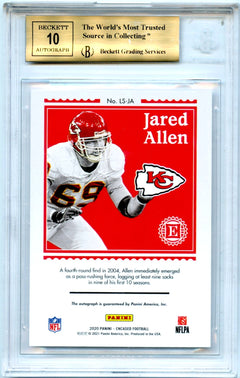 Jared Allen 2020 Encased Gold Legendary Auto SP 10/10 BGS 9.5-2