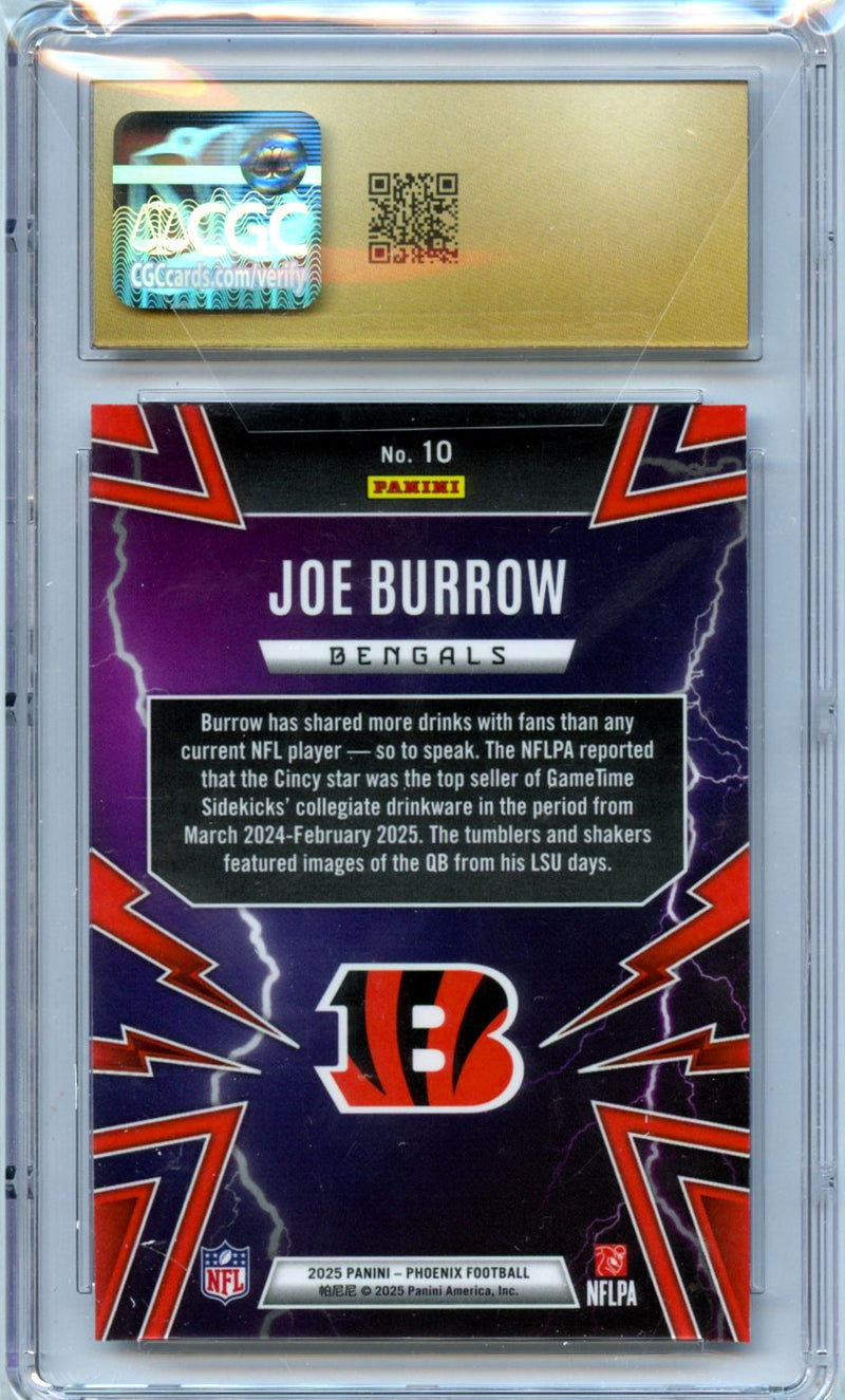 Joe Burrow 2025 Panini Phoenix Thunderbirds #10 CGC 10 Pristine-2