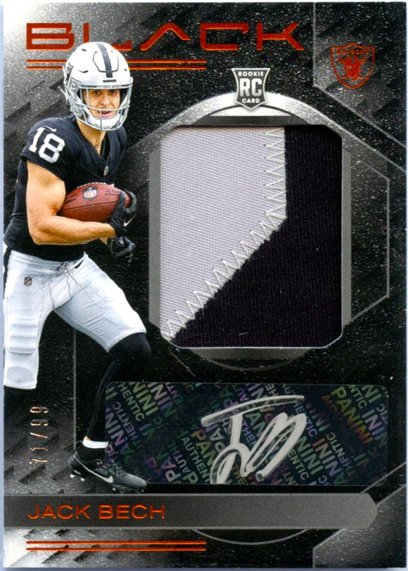 Product Jack Bech RC 2054 Panini Black Orange Rookie Patch Auto SP 71/99 Link