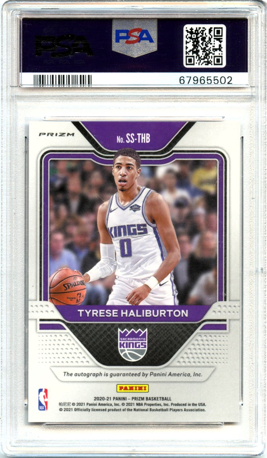 Tyrese Haliburton RC 2020-21 Panini Prizm Red Choice Sensational Rookie Auto PSA 10