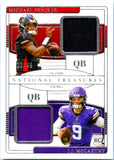 Michael Penix Jr JJ Mccarthy RC 2024 National Treasures Dual Rookie Patch SP 23/49