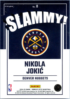 Nikola Jokic 2024-25 Donruss Optic Slammy! Case Hit SSP #8-2