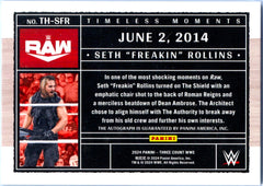 Seth Rollins 2024 Panini Three Count WWE Timeless Moments Auto SP 39/75-2