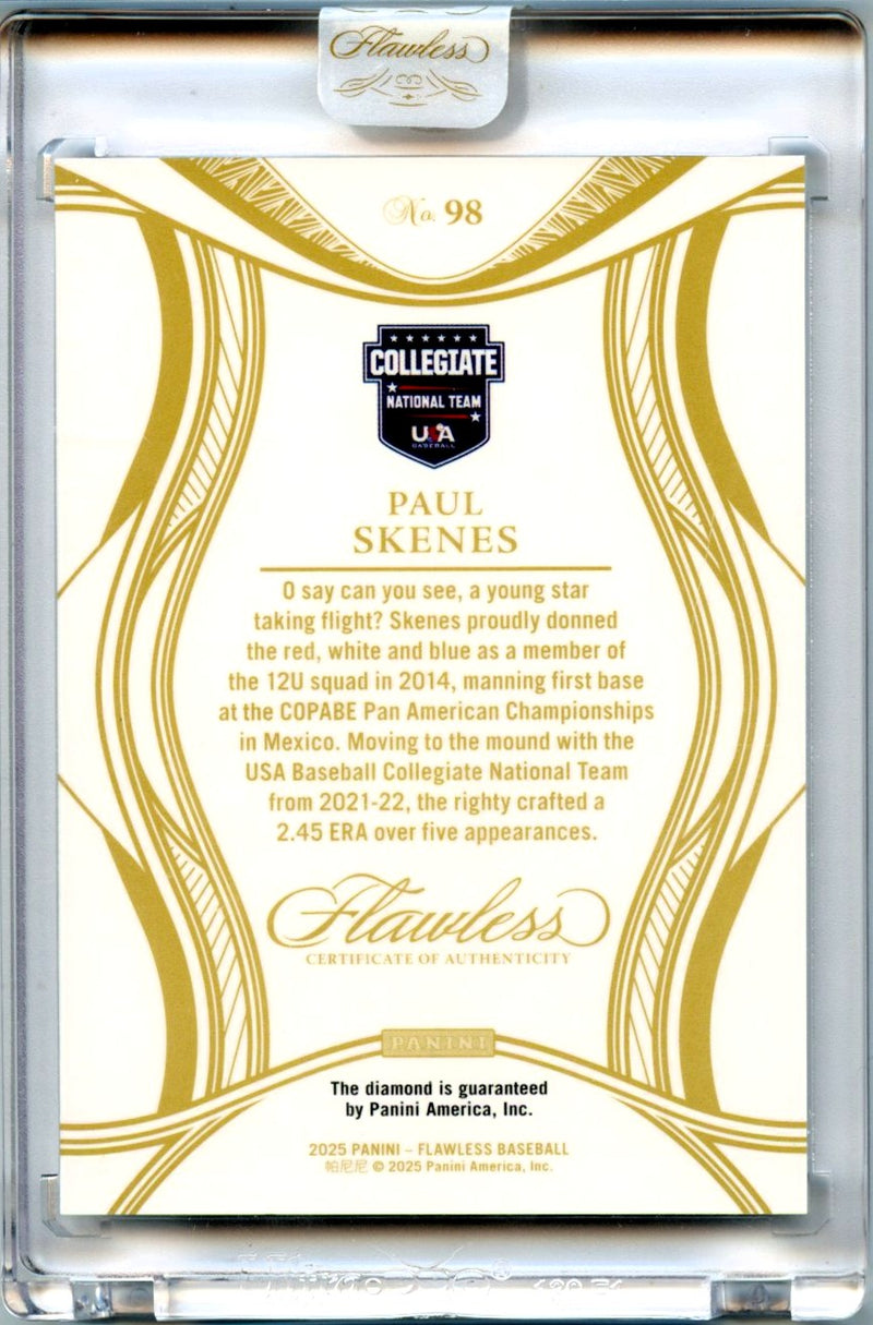 Paul Skenes 2025 Flawless Holo Silver Diamond SP 20/25-2