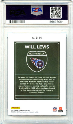 Will Levis RC 2023 Donruss Downtown! Rookie SSP PSA 10-2