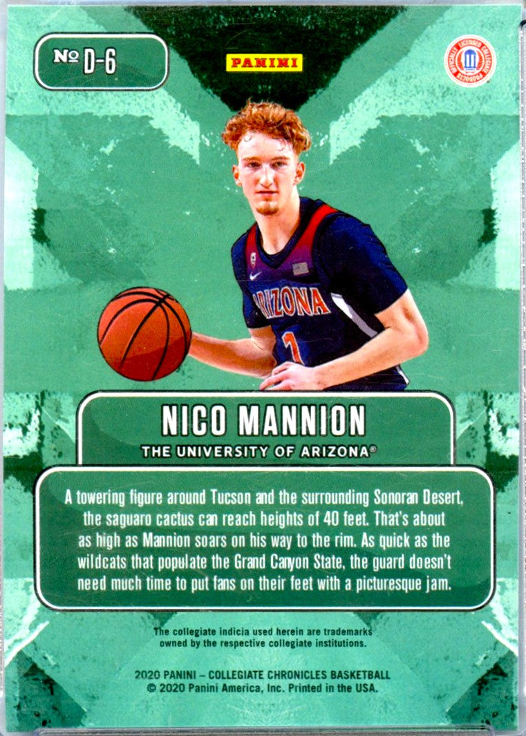 Nico Mannion RC 2020 Panini Chronicles Draft Downtown Rookie SSP