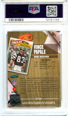 Vince Papale 2006 Etopps Classic On Card Auto SP 579/749 PSA 8-2