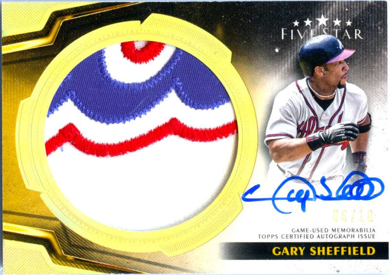 Gary Sheffield 2024 Topps Five Star Gold Game Used Patch Auto SP 6/10-1
