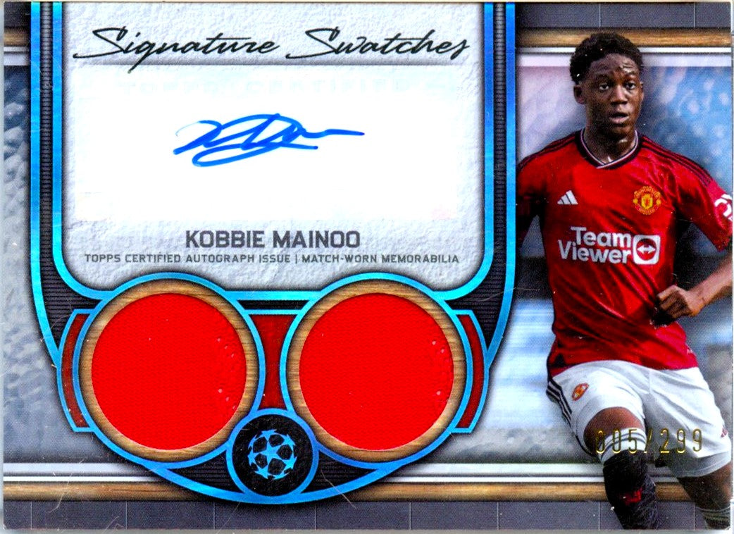 Kobbie Mainoo 2023-24 Topps Museum Collection Game Used Patch Auto SP 5/299