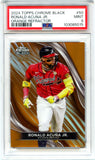 Ronald Acuna Jr 2024 Topps Chrome Black Orange Refractor SP 15/25 PSA 9