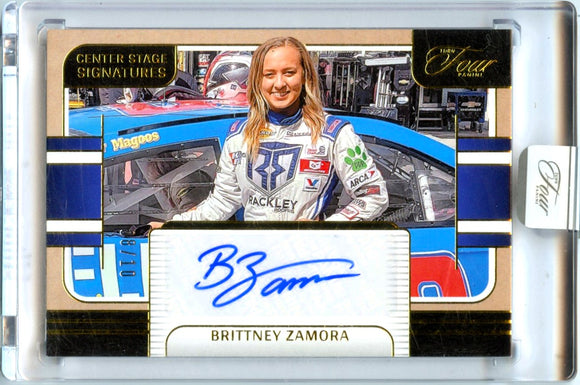 Product Brittney Zamora 2025 Panini Turn Four NASCAR Center Stage Signatures Auto SP 8/10 Link