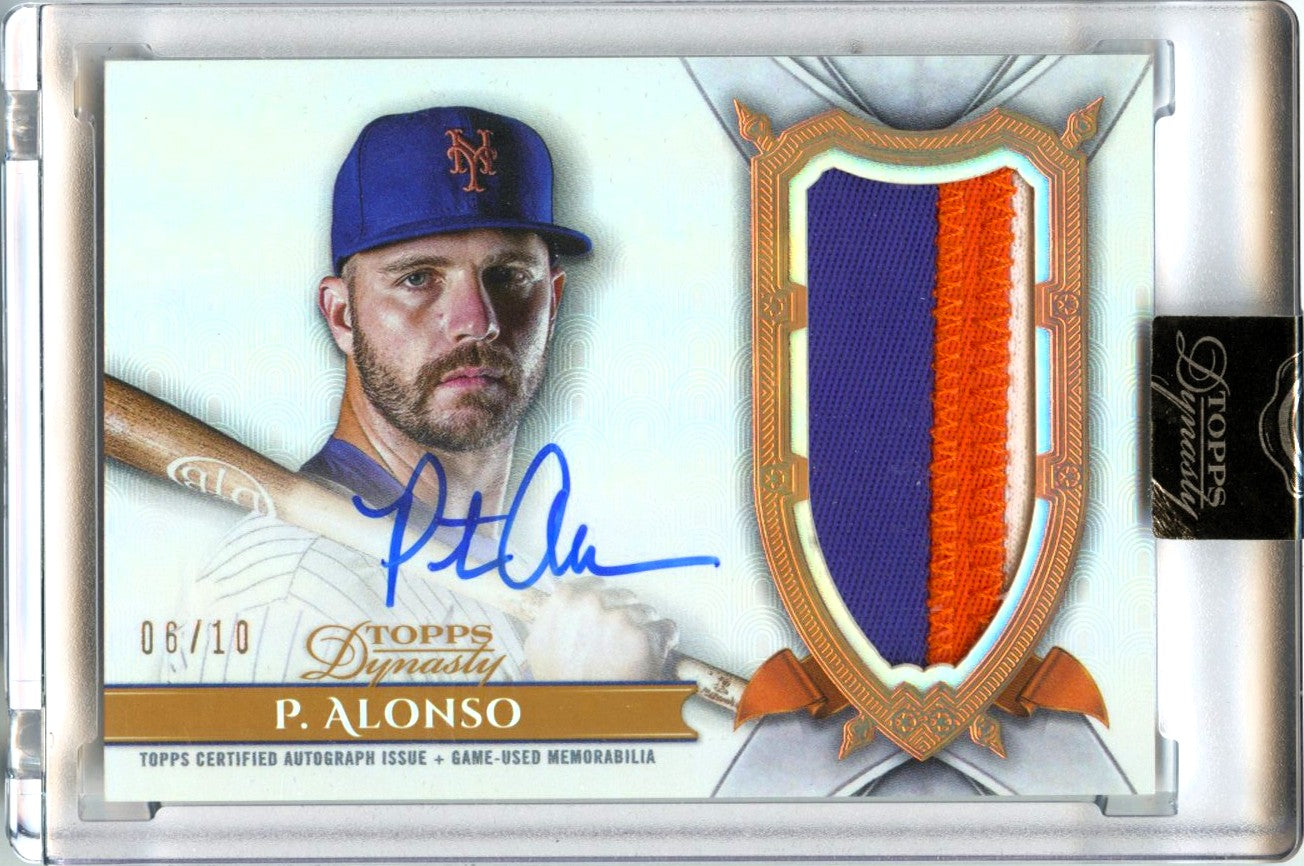 Pete Alonso 2024 Topps Dynasty Game Used Patch Auto SP 6/10