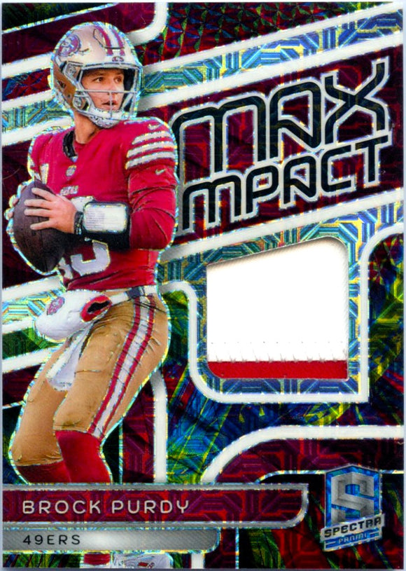 Product Brock Purdy 2024 Panini Spectra Meta Max Impact Jersey Patch SP 21/25 Link