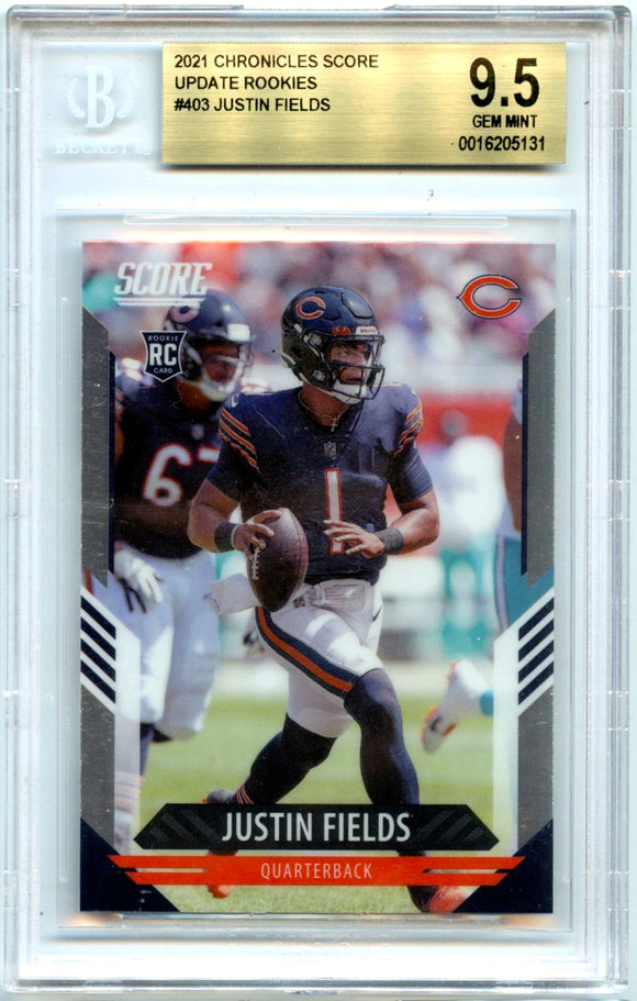 Product Justin Fields RC 2021 Panini Chronicles Score Update Rookie #403 BGS 9.5 Link