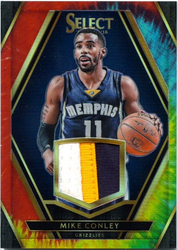 Product Mike Conley 2015-16 Panini Select Tie Dye Game Used Patch SP 18/25 Link