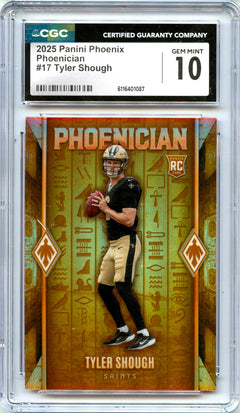 Tyler Shough RC 2025 Panini Phoenix Phoenician Rookie SSP #17 CGC 10-1