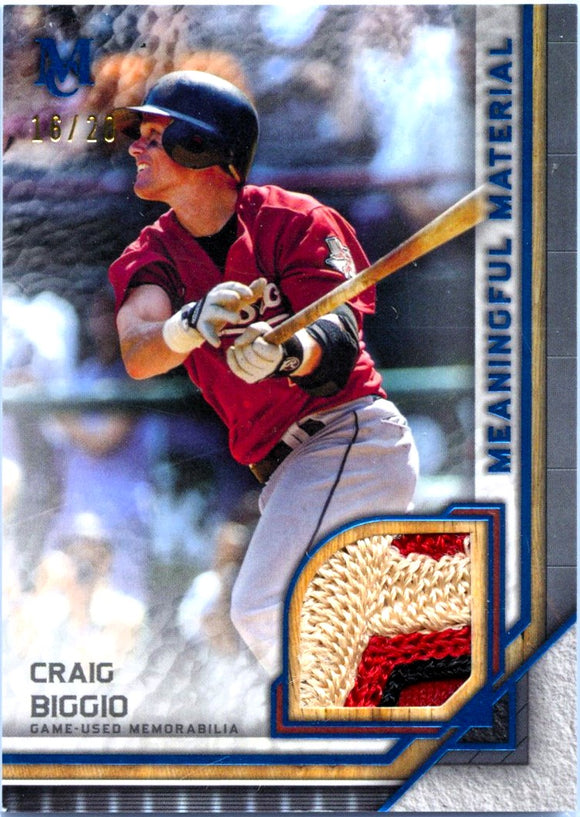 Product Craig Biggio 2023 Topps Museum Collection Blue Meaningful Game Used Patch SP 16/20 Link