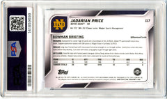 Jadarian Price RC 2025 Bowman U Chrome Sapphire Rookie #117 PSA 10-2