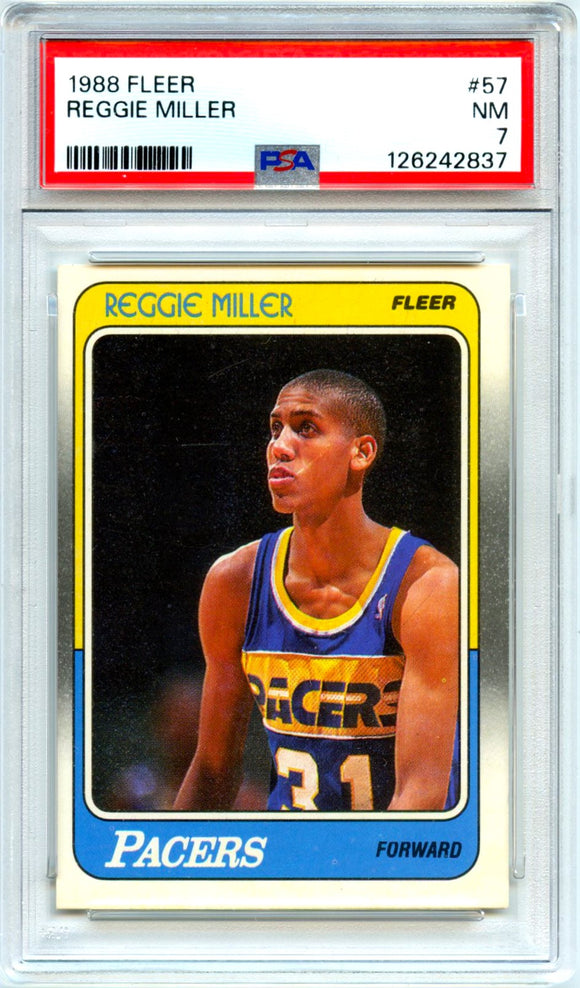 Product Reggie Miller RC 1988-89 Fleer Basketball Rookie #57 PSA 7 Link