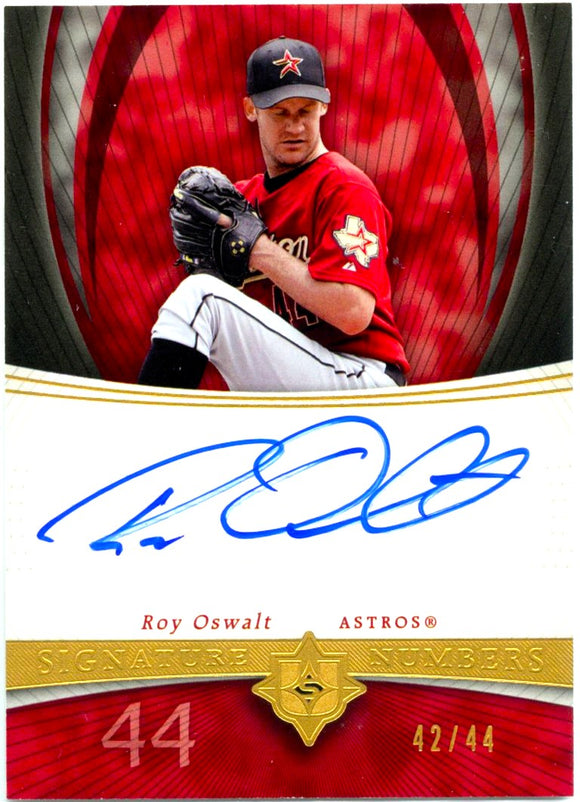 Roy Oswalt 2005 Upper Deck Ultimate Signature Numbers On Card Auto SP 42/44