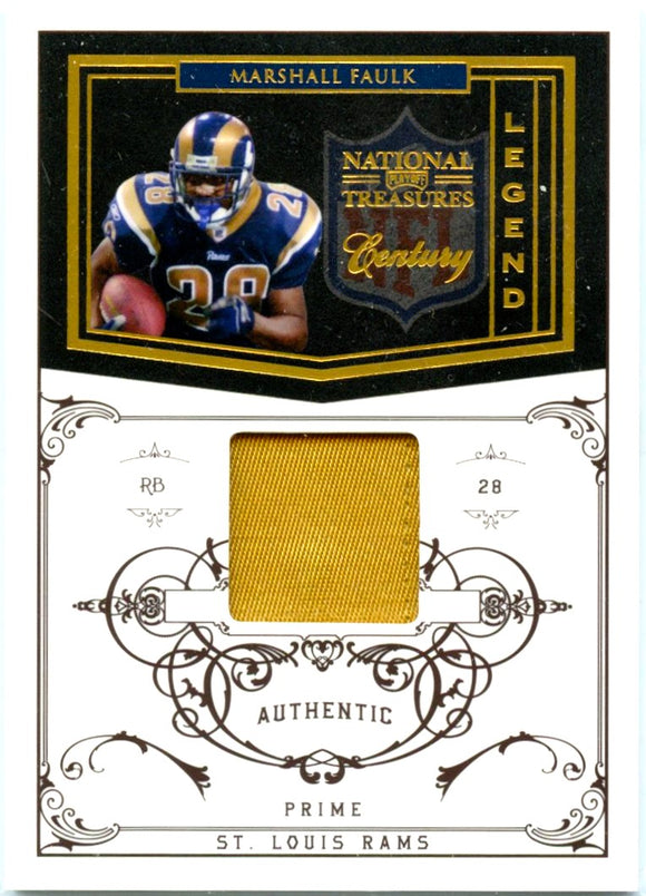 Marshall Faulk 2011 National Treasures Century Legend Prime Game Used Patch SP 20/50