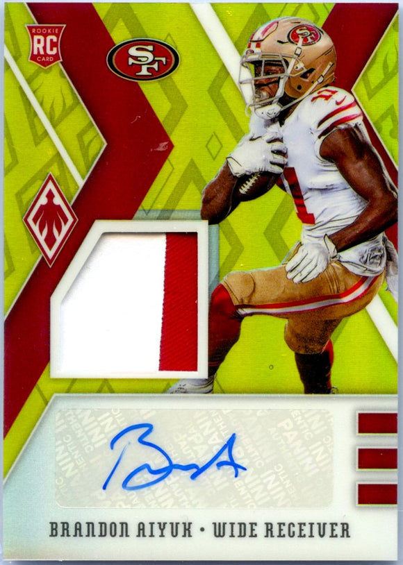 Product Brandon Aiyuk RC 2020 Panini Phoenix Yellow Rookie Patch Auto SP 13/35 Link