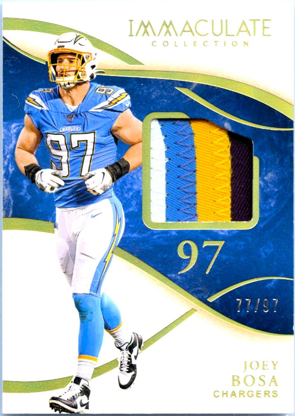 Product Joey Bosa 2020 Immaculate Gold Numbers Jersey Patch SP 77/97 Link