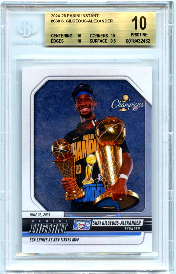 Product Shai Gilgeous-Alexander 2024-25 Panini Instant Champions SP /2150 BGS 10 Link