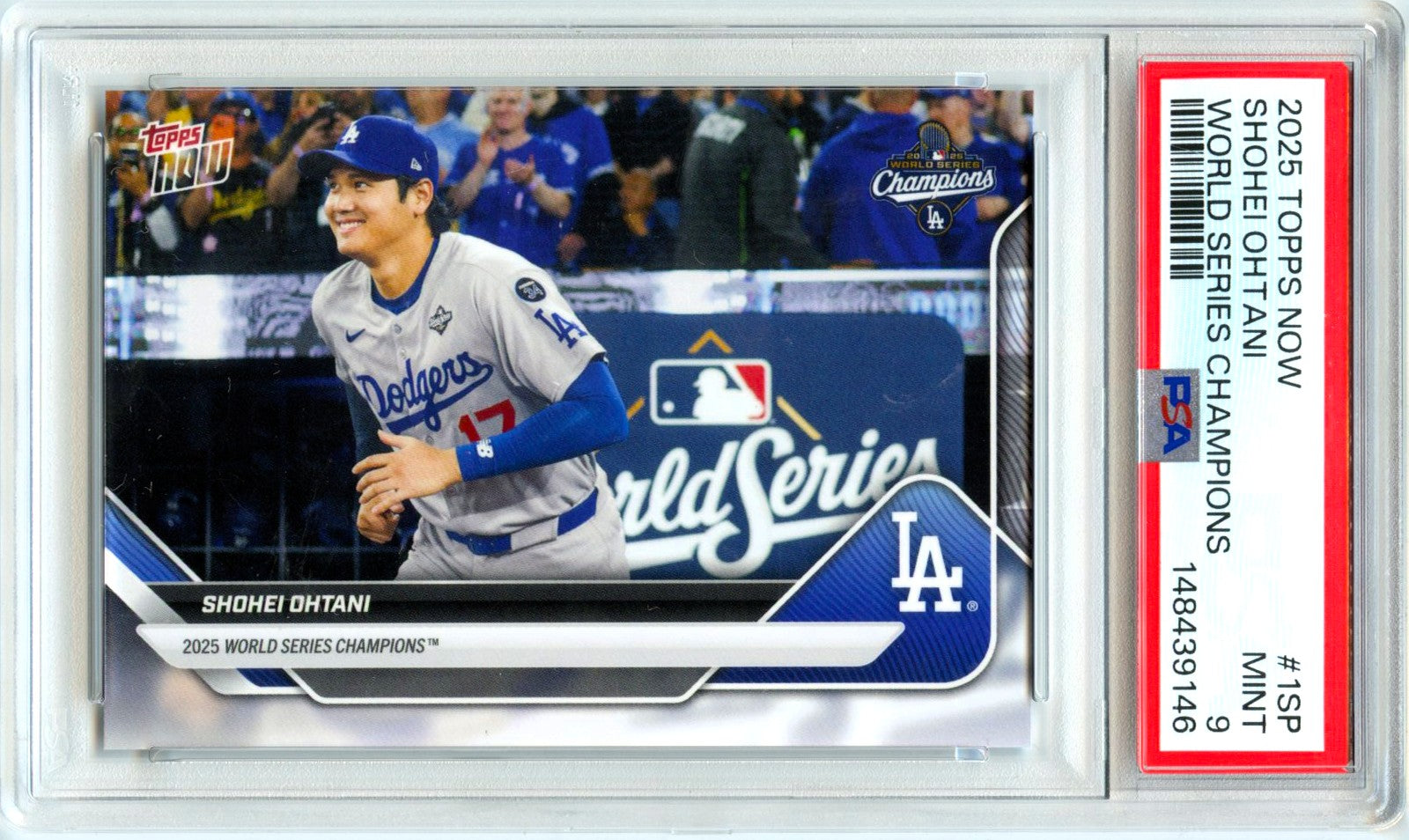 Shohei Ohtani 2025 Topps Now World Series Champions SP Variation PSA 9-1