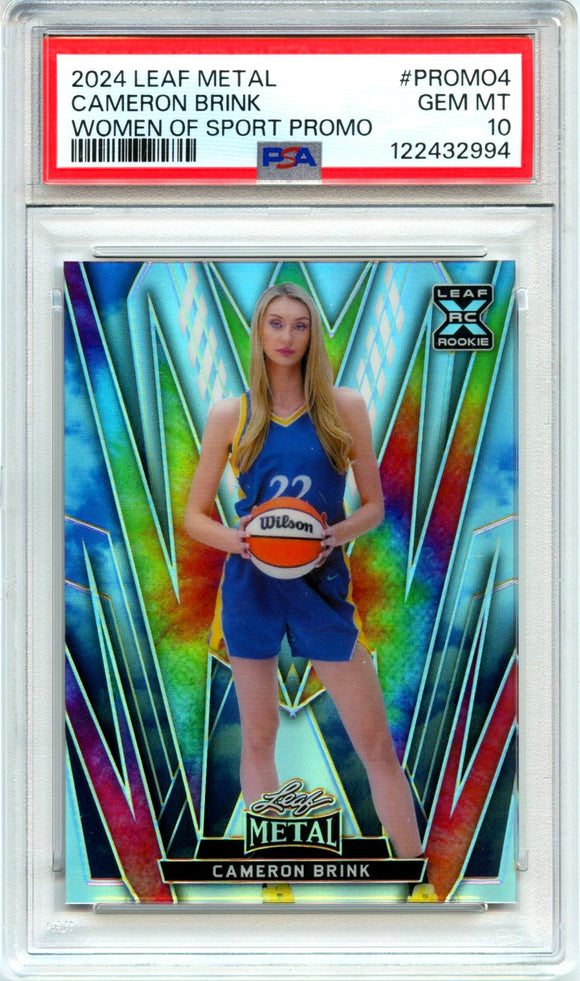 Cameron Brink RC 2024 Leaf Metal Women Of Sports Promo Rookie PSA 10