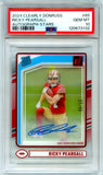 Ricky Pearsall RC 2024 Clearly Donruss Red Stars Rated Rookie Auto SP 21/49 PSA 10