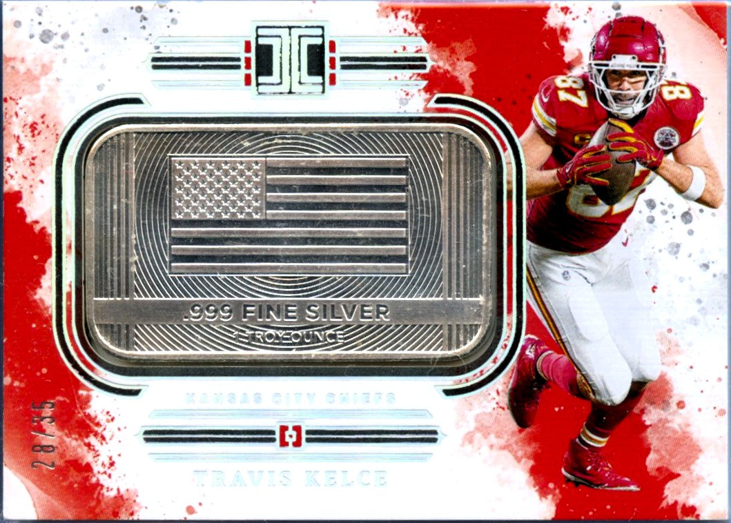 Travis Kelce 2025 Impeccable Silver Bar SP 28/35-1