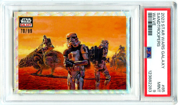 Product Sandtroopers 2023 Topps Star Wars Galaxy Wave Refractor SP 70/99 PSA 9 Link