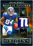 Jalin Hyatt RC 2023 Panini Origins Black Logo Rookie Patch SP 1/1